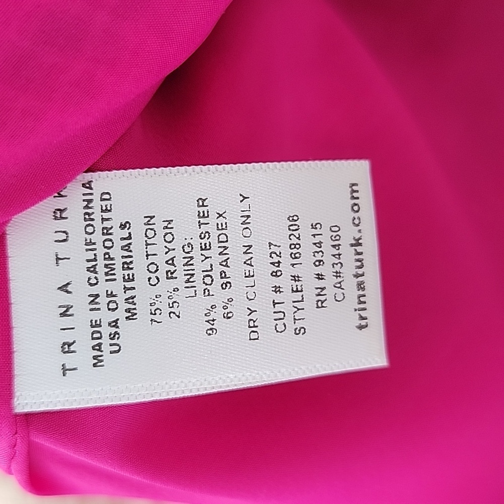 Trina Turk Woven Mini Skirt Multi Colored Made in USA Sz 12 Zip Back Closure - Picture 7 of 11
